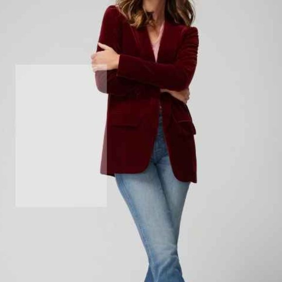 nwt white house black market relaxed velvet boyfriend blazer 2 - Picture 1 of 2